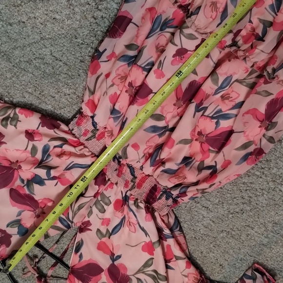 ⭐Floral Midi Dress Women's Size Medium Flowy with Elastic Waist - Picture 11 of 14